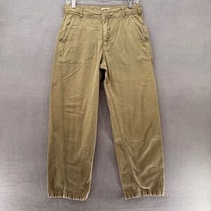 Garage Jeans Women's 03 Olive Green Pants Baggy Grunge Streetwear Drawstring